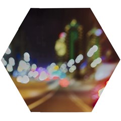 City Lights Series No4 Wooden Puzzle Hexagon by DimitriosArt