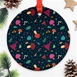 Bright Mushrooms Ornament (Round) Front