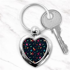 Bright Mushrooms Key Chain (heart) by SychEva