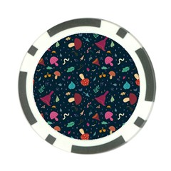 Bright Mushrooms Poker Chip Card Guard by SychEva