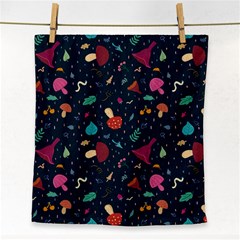 Bright Mushrooms Face Towel by SychEva