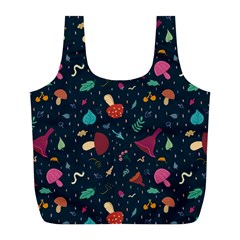 Bright Mushrooms Full Print Recycle Bag (l) by SychEva