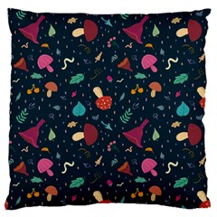 Bright Mushrooms Large Flano Cushion Case (two Sides) by SychEva