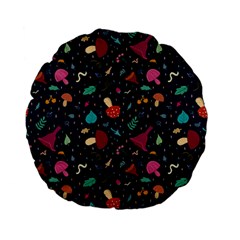 Bright Mushrooms Standard 15  Premium Flano Round Cushions by SychEva