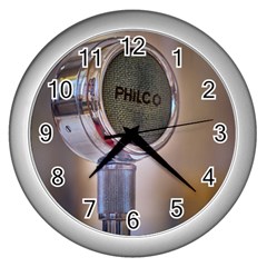 Echoes From The Past Wall Clock (silver) by DimitriosArt