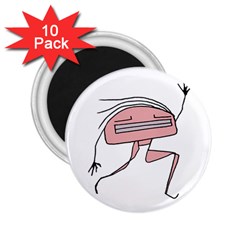 Alien Dancing Girl Drawing 2.25  Magnets (10 pack) 