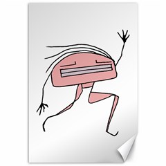 Alien Dancing Girl Drawing Canvas 12  X 18  by dflcprintsclothing