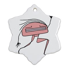 Alien Dancing Girl Drawing Ornament (Snowflake)