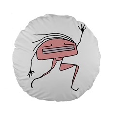 Alien Dancing Girl Drawing Standard 15  Premium Round Cushions