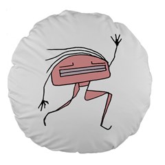 Alien Dancing Girl Drawing Large 18  Premium Flano Round Cushions by dflcprintsclothing