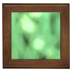 Green Vibrant Abstract No4 Framed Tile