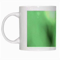 Green Vibrant Abstract No4 White Mugs by DimitriosArt