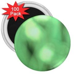 Green Vibrant Abstract No4 3  Magnets (100 Pack) by DimitriosArt