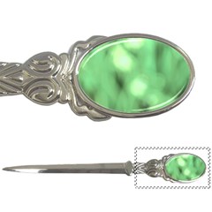 Green Vibrant Abstract No4 Letter Opener