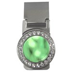 Green Vibrant Abstract No4 Money Clips (CZ)  Front