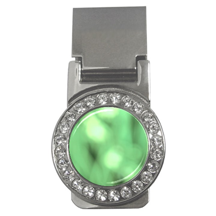 Green Vibrant Abstract No4 Money Clips (CZ) 