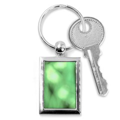 Green Vibrant Abstract No4 Key Chain (Rectangle)