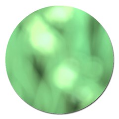 Green Vibrant Abstract No4 Magnet 5  (Round)