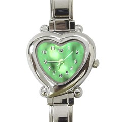 Green Vibrant Abstract No4 Heart Italian Charm Watch by DimitriosArt