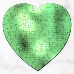 Green Vibrant Abstract No4 Jigsaw Puzzle (Heart)