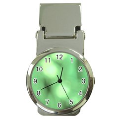 Green Vibrant Abstract No4 Money Clip Watches