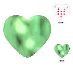 Green Vibrant Abstract No4 Playing Cards Single Design (Heart)