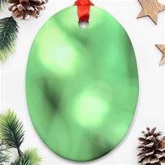 Green Vibrant Abstract No4 Oval Ornament (two Sides) by DimitriosArt