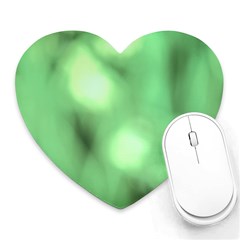 Green Vibrant Abstract No4 Heart Mousepads