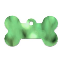 Green Vibrant Abstract No4 Dog Tag Bone (One Side)