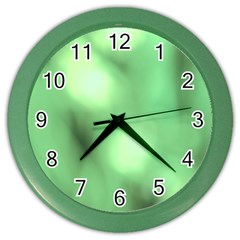 Green Vibrant Abstract No4 Color Wall Clock by DimitriosArt