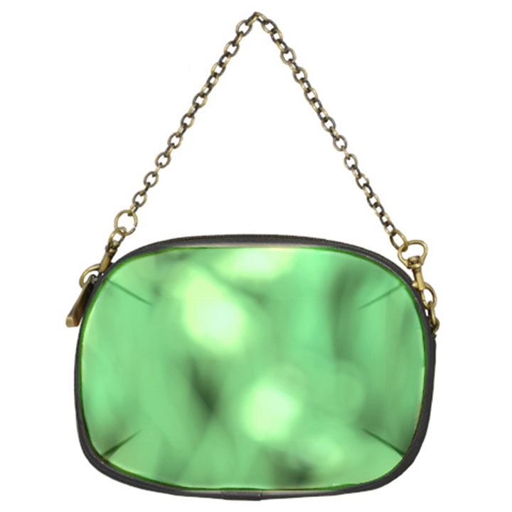 Green Vibrant Abstract No4 Chain Purse (Two Sides)