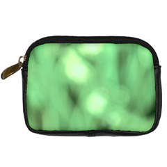 Green Vibrant Abstract No4 Digital Camera Leather Case