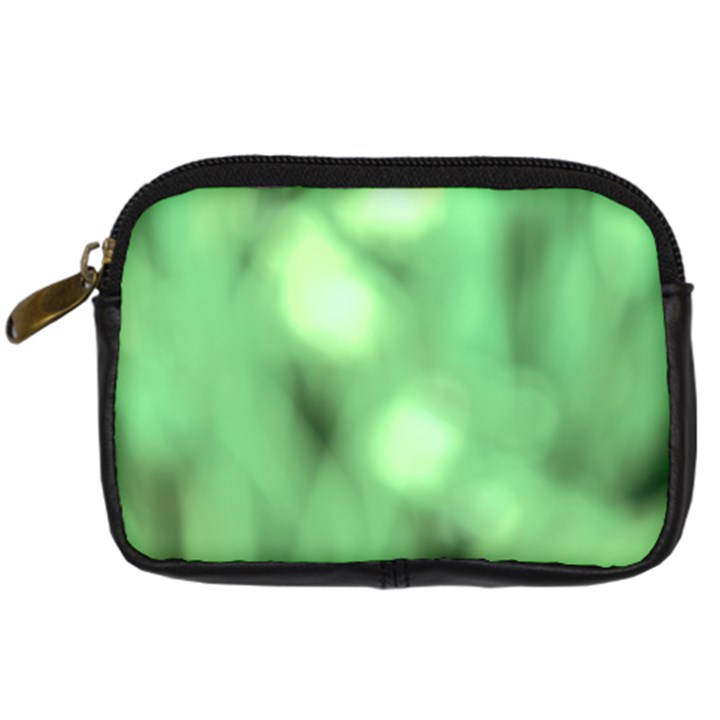 Green Vibrant Abstract No4 Digital Camera Leather Case