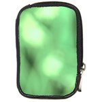 Green Vibrant Abstract No4 Compact Camera Leather Case Front