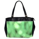 Green Vibrant Abstract No4 Oversize Office Handbag (2 Sides) Front