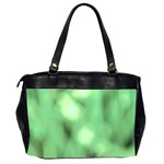 Green Vibrant Abstract No4 Oversize Office Handbag (2 Sides) Back