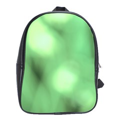 Green Vibrant Abstract No4 School Bag (XL)