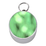 Green Vibrant Abstract No4 Mini Silver Compasses Front