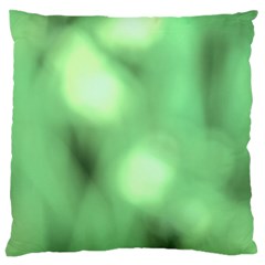 Green Vibrant Abstract No4 Large Flano Cushion Case (One Side)