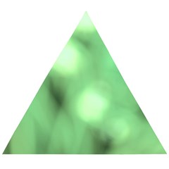 Green Vibrant Abstract No4 Wooden Puzzle Triangle