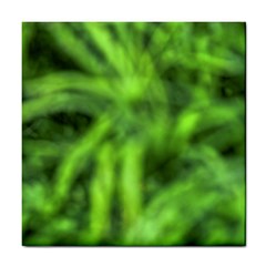 Green Abstract Stars Tile Coaster by DimitriosArt