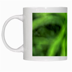 Green Abstract Stars White Mugs by DimitriosArt