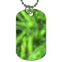 Green Abstract Stars Dog Tag (two Sides) by DimitriosArt