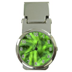 Green Abstract Stars Money Clip Watches by DimitriosArt