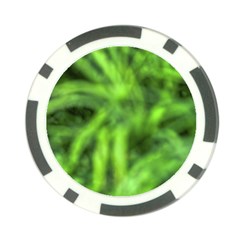 Green Abstract Stars Poker Chip Card Guard by DimitriosArt