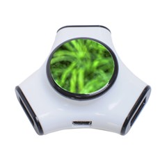 Green Abstract Stars 3-port Usb Hub by DimitriosArt