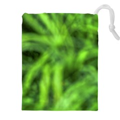 Green Abstract Stars Drawstring Pouch (5xl) by DimitriosArt