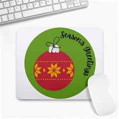 Seasons Greeting Christmas Ornament  Large Mousepads by mountainmushroomfamily