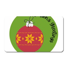 Seasons Greeting Christmas Ornament  Magnet (rectangular) by mountainmushroomfamily