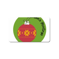 Seasons Greeting Christmas Ornament  Magnet (name Card) by mountainmushroomfamily